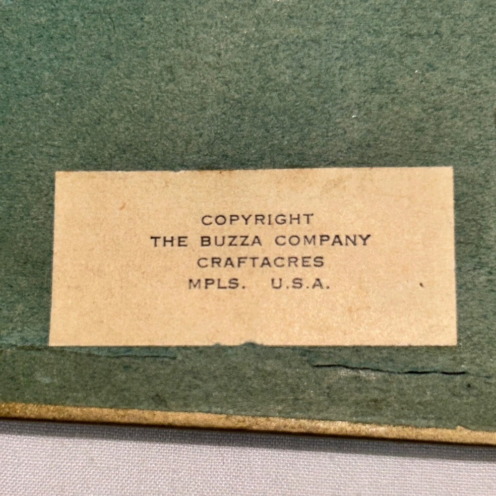 Vintage Buzza Company Mother Dear Framed Poem Lithograph Wall Art Craftacres 5x9 - Picture 7 of 7